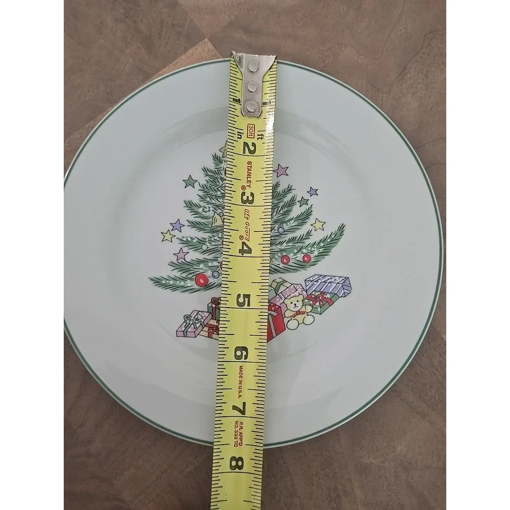 Gibson Christmas Tree Holiday Salad Plates Set Of 2 Vintage